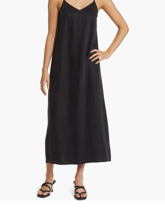 Nordstrom Dresses & Skirts - Nordstrom Black V-Neck Slip Midi Dress